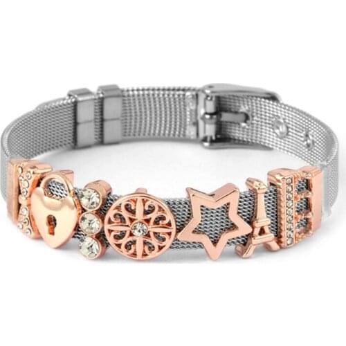 New Keeper Combination Charm Stainless Steel Bracelet DIY Men Women Bangles Bracelets Brand Fashion Jewelry Gifts