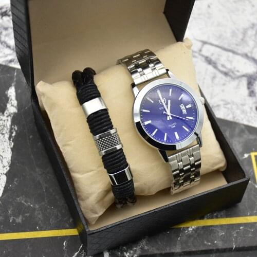 Top Brand Luxury Mens Watch 30m Waterproof Date Clock With Bracelet 2Pcs Men Quartz Casual Wrist Watch Relogio Masculino Gift