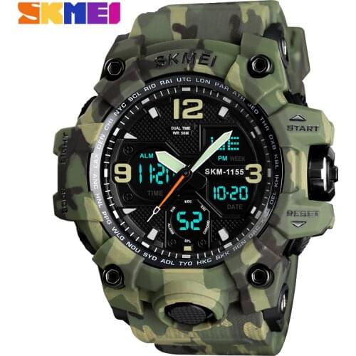 Luxury SKMEI Military Army Men Wristwatches Waterproof Sports Watches Fashion Digital Quartz Watch Men Clock relogio masculino
