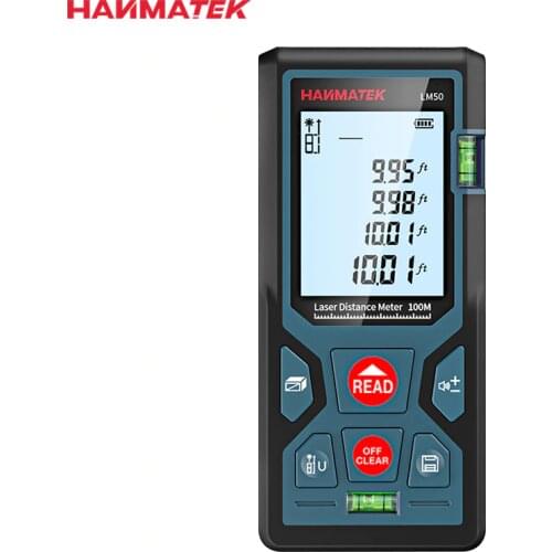 HANMATEK laser rangefinder 50M 100M rangefinder laser digital laser rangefinder ruler ruler test tool horizontal bubble