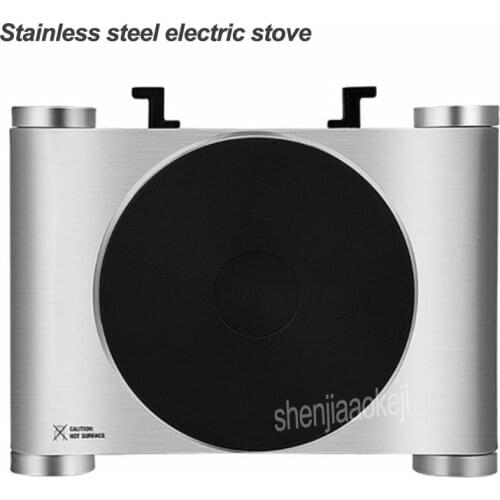 220v 1pc Stainless steel household stove Cast iron Electric furnace nonradiative Mute Ceramic stove Tea stove 8 gear Knob adjust