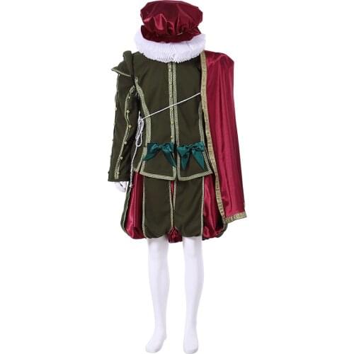 Cospladydiy Queen Elizabeth Tudor Period Medieval Men Cosplay Costume Suit King Tudor Outfit Medieval Renaissance Suit L320