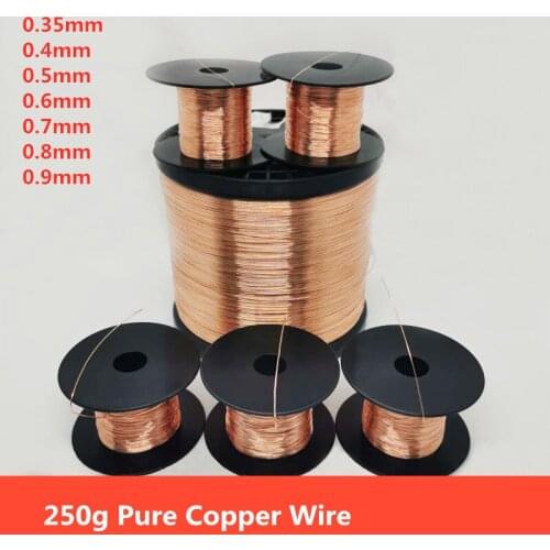 250g T2 copper wire pure copper wire hand-annealed soft copper wire bare copper wire 0.1 0.2 0.25 0.3-0.9mm