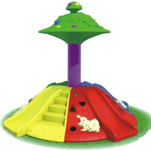 Multifunctional playground climbing the hillside nursery school childrens toys, plastic slide YLW-PT181109