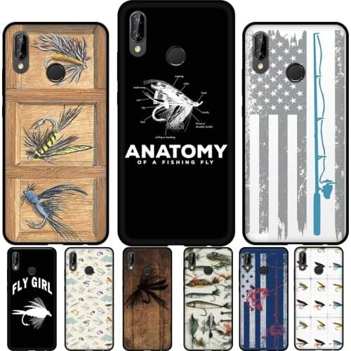 Fly Fishing Lure Soft Cover For Huawei P30 Lite P40 P20 Pro Mate 20 10 Lite P Smart 2021 2019 Phone Case