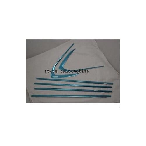 Stainless Steel 6pcs Bottom Window Sill Trim Trims Cover for Mitsubishi Outlander,EX 2013 2014