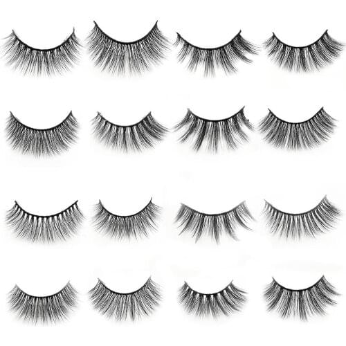 14 Pairs 3D Natural Handmade Thick False Lash Eyelashes Extension Eye Makeup Soft Handmade 3D Design Easy to Wear False Eyelashe