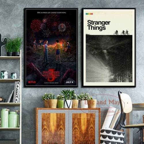 Stranger Things New Season Netflix Hot Tv Series Show Wall Art Canvas Painting Pictures Wall Paintings For Bedrooms Cuadros