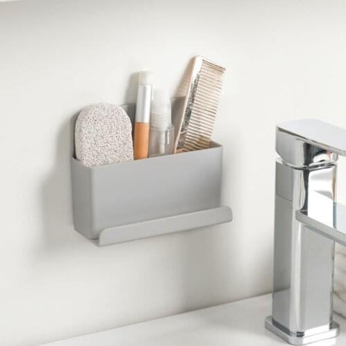 Wall Mounted Organizer Storage Box Remote Control Air Conditioner Storage Case Mobile Phone Plug Holder Stand Container