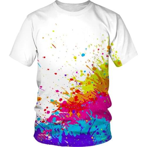 2021Neon T-Shirt Men/Women Summer green T shirt Boy/Girl Solid Colour Tops Rainbow Streetwear Tee Colourful 3D Printed Kids shir
