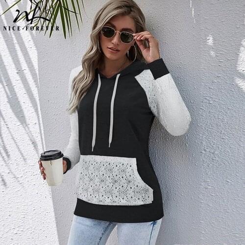 NICE-FOREVER Hoodies For Women