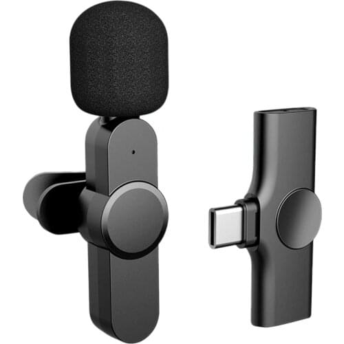 New Type-C Wireless Lavalier Microphone for Android Phone Microphone for Youtube, Facebook Live Stream, Vlogger,Interviews