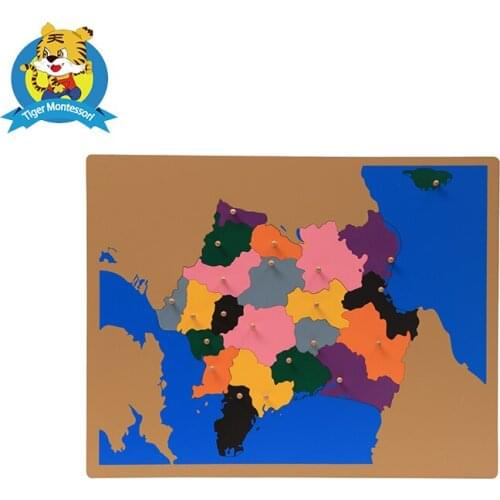 Wholesale professional montessori material wooden educational toy Puzzle of France G193