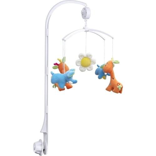 Gift Baby Toys White Bed Carousel Bracket Set Baby Crib Mobile Bed Bell Toy Holder Arm Bracket Wind-up Music Box