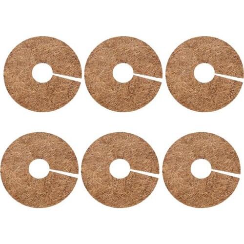 14 Inch Coconut Fiber Plants Cover Potted Plants Winter Protection Coconut Mulch Cover Mulch Disc Plant Cover Coir Mat Garden