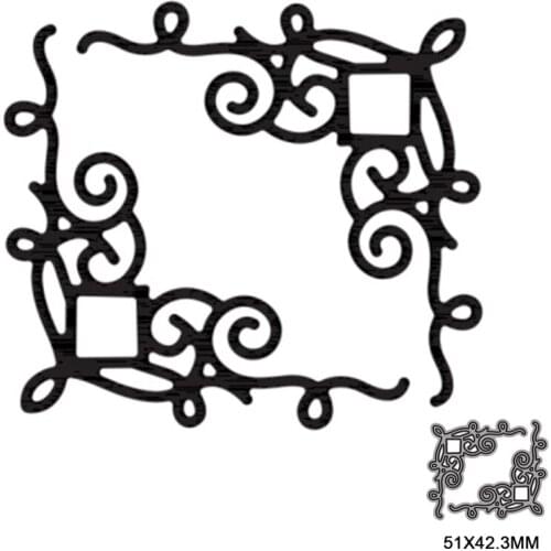 Frames Card Curves Border Metal Cutting Dies for DIY Scrapbook Cutting Die Paper Cards Embossed Decorative Craft Die Cut 2021