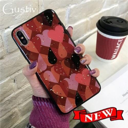 For samsung s9 plus Luxury heart glitter case For Samsung S8 S10 S20 Note 20 Ultra 8 9 10 Plus Bling Sequin Gold Foil Epoxy case