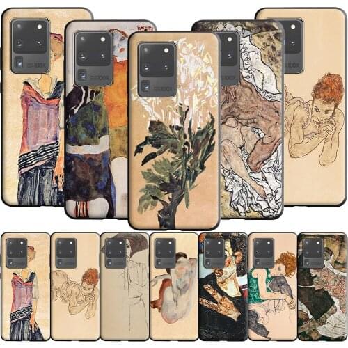 Egon Schiele Silicone Case for Samsung Galaxy Note 20 10 9 8 S20 Fe S10 S10E S9 S8 Plus Ultra Lite S7 Edge