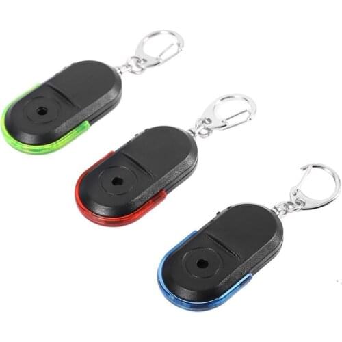 Key Finder Whistle Anti Lost Key Finder Alarm Wallet Pet Tracker LED Smart Whistle Sound Beeping Remote Locator Keychain Tracker