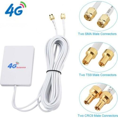 4G/3G Mobile Router WiFi Antenna 28dBi LTE WiFi indoor Antenna Signal Amplifier SMA/TS9/CRC9 Network Broadband Antenna Expansion