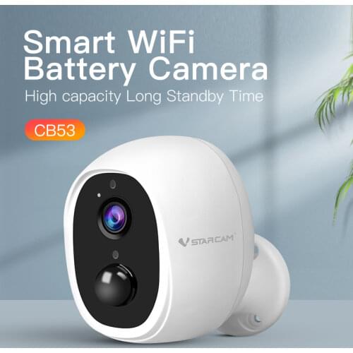 Vstarcam New Arrival CB53 Mini Battery Cameca 1080 HD Smart Wifi Cam With Solar Charging Panel Long Standby Mobile Remote