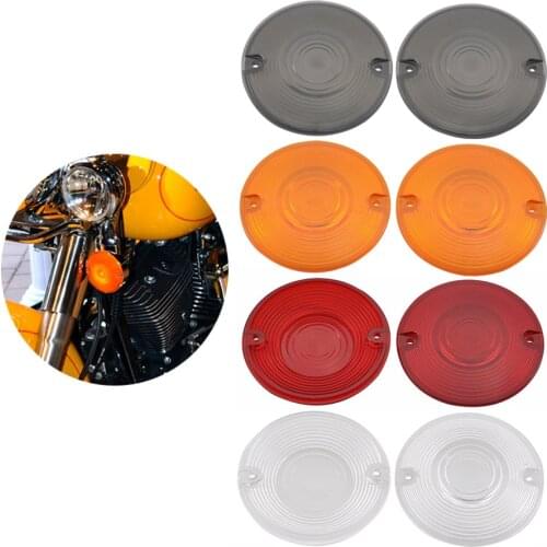 Motorcycle Blinker Indicator Protector Trim Turn Signal Light Round Lens Cover For Harley Touring Electra Street Glide 1986-2016