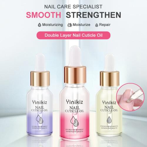 Yinikiz1 bottle of 15 ml double layer softener nutrient cuticle oil care nutrient gel polished cuticle nail tool nail care oil