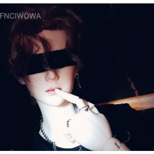 1/3 1/4 1/6 BJD Doll Wig Wang Yibo Hair Curly Bangs Half-long Custom Made Realistic Idol Wig Collection Male Doll Custom Color