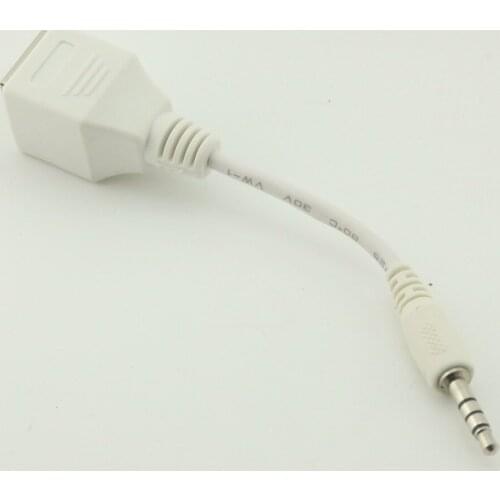 1pcs 3.5mm 1/8" Male Plug 4 Pole TRRS Audio Cable to RJ45 Socket Ethernet LAN Network Adapter White