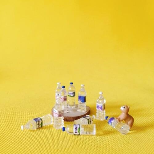 10 mineral water bottles/cup/miniatures food/dinnerware/artificial/fairy garden gnome/terrarium decor/bonsai/figurine/doll house