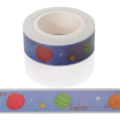 10m*15mm Creative Planet Washi Tape DIY Decoration Scrapbooking Planner Masking Tape Kawaii Stationery Adhesive Tape 1 PCS