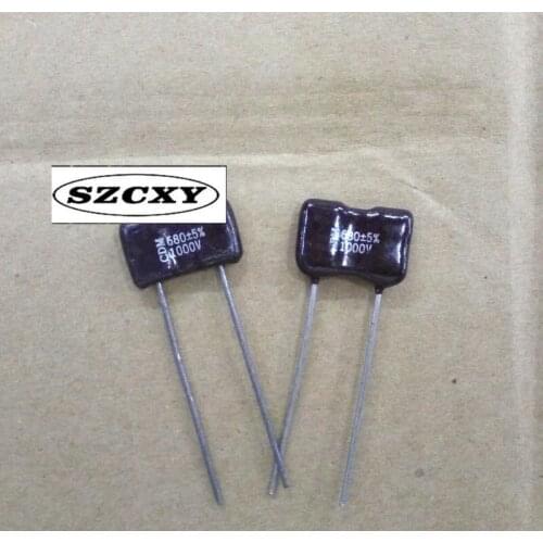 100% Home furnishings 1000V680P 680P 681 CDE silver mica capacitance foot distance is 3mm