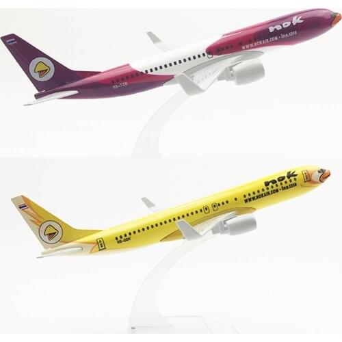 16CM 1/400 Boeing B737 THAILAND NOK Air Bird THAI SCALE Airplane Model Toys Aircraft Diecast Plastic Alloy Plane Gifts for Kids