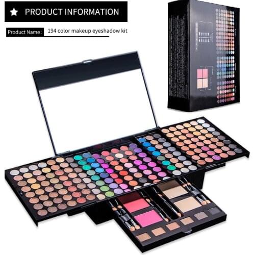 194 Color Eyeshadow Palette Blush Foundation Face Powder Waterproof Long Lasting Women Shimmer Matte Make Up Maquillage TSLM1