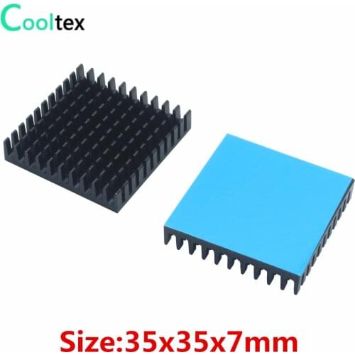 20pcs Aluminum Heatsink 35x35x7mm Heat sink for Electronic Chip Heat Dissipation With Thermal Conductive Double Sided Tape