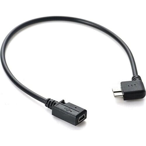 3pcs Angled Micro B Male To Mini USB Female Cable Cord Plug Connector Adapter