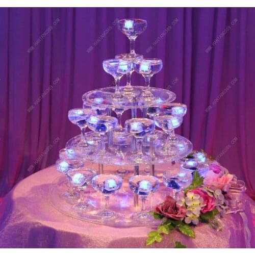 3 tier Wedding champagne tower Circular Cupcakes Aircraft Cake Rack European-Style Hotels Dessert Aircraft Stand