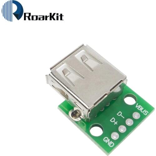 5PCS/LOT USB-03 USB2.0 Female to 4P DIP Switch DIP Adapter Board Module USB Adapter Plate