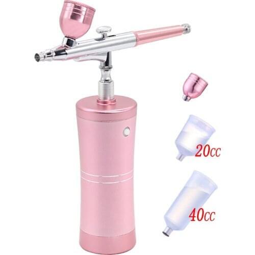 Dual-Action Airbrush with Compressor 0.3mm Spray Gun Airbrush Kit for Nail Airbrush for Model/Cake/Car Painting NT-19