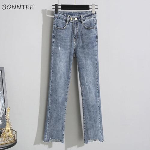 Jeans Womens Denim Slim Casual High Waist Harajuku Retro Simple Ankle Length Straight Trousers 4XL Fashion All-match Femme Chic