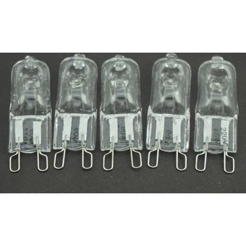 5 PCS/Lot G 9 Pin Halogen 120 v volt | 25W 35W 40W 50W 60 W | watt Light Bulb JCD G9 Free shipping