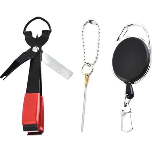 Fishing Quick Knot Tool Fast Tie Nail Knotter Line Cutter Clipper Nipper with Retractor Fly Tying Tools Tackle Gear