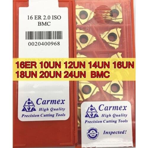 16ER 10UN 12UN 14UN 16UN 18UN 20UN 24UN BMC 10pcs/set Carmex CNC Internal thread Carbide insert Processing steel Free shipping
