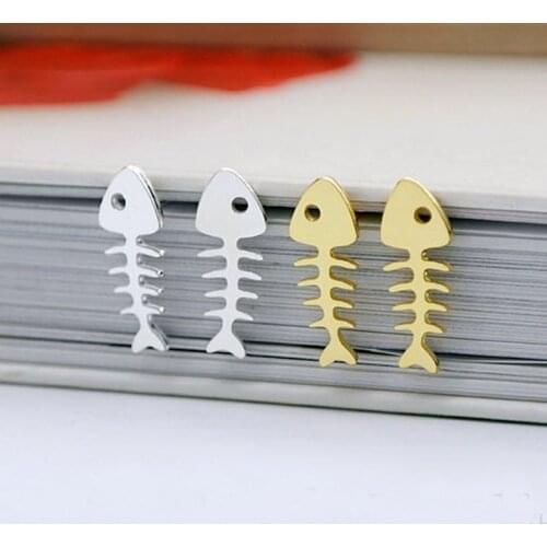 Nickel Free Fish Bone Earrings For Women Girl Jewelry 2019 BFF Stainless Steel Kids Gifts Small Earrings boucles d oreille femme