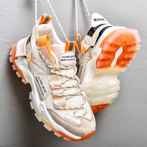 Fashion Unisex Plus Size 36~45 Breathable Men Chunky Sneakers Street Style Comfortable Adult Male Casual Shoes