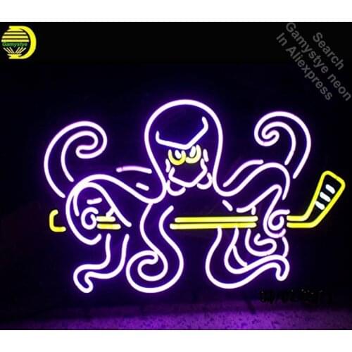 Neon Signs for Sports Club DRW Octopus Hockey Iconic Sign Neon Light Sign arcade Neon Bulb Decorate Business Board Room dropship