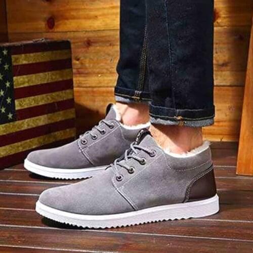 2021 New Winter Mens Martin Boots Plus Velvet Thick Snow Boots Mens Shoes Outdoor Leisure Warm Casual Shoes 39-44