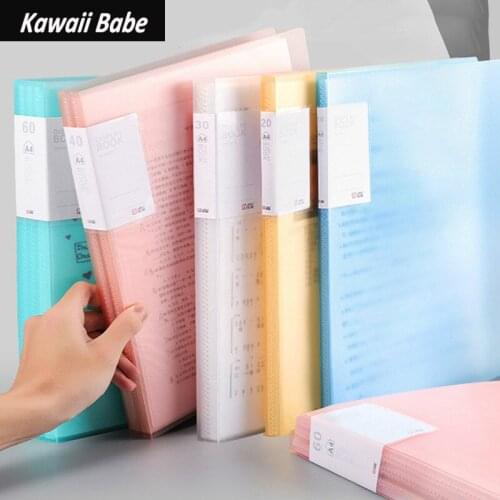 File Folder Desk Document Organizer School Supplies A4 10/20/30/40 Pockets Multifunctional Pocket Folder Office Stationery