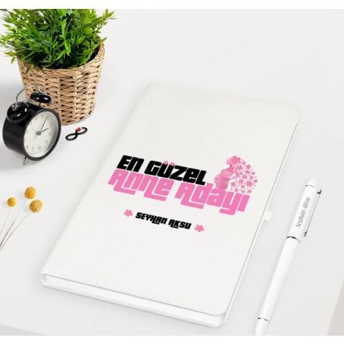 Personalized Custom Best Nice Expectant Mother White Notebook Pen Set-1