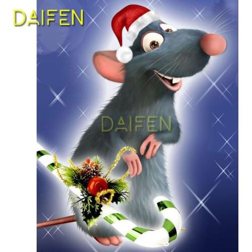 Full Square Diamond embroidery Cross stitch Christmas mouse DIY Diamond painting candy Full Round Diamond mosaic cartoon mouse
